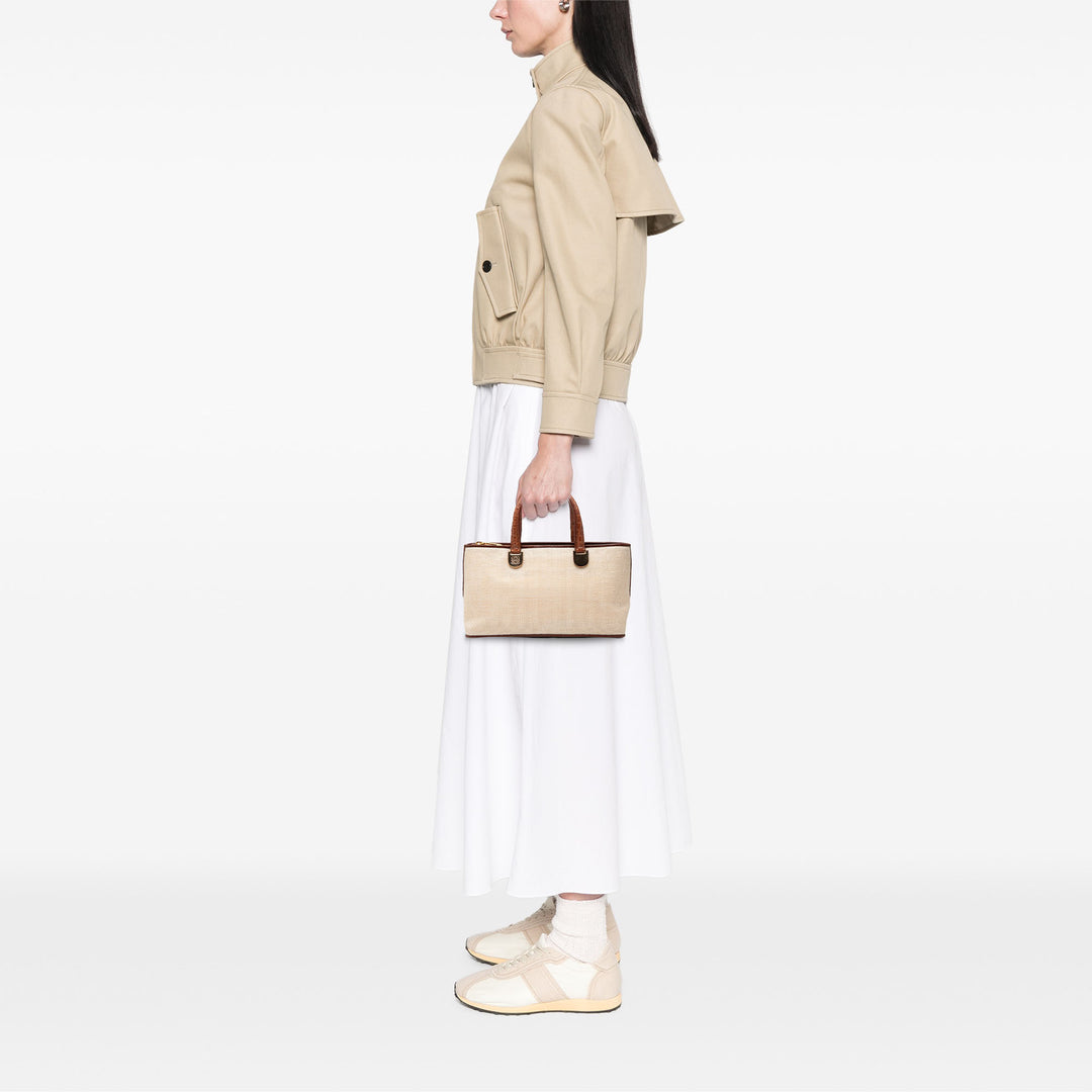 LOEWE Croc embossé Cuir à finitions Mesh Anagram Sac