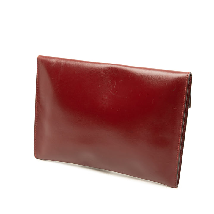 Hermès Pochette Box Veau Rio Box Rouge – vue 2 – GABY PARIS