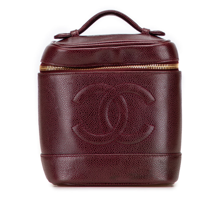Chanel CC Caviar Vanity Bag Rouge
