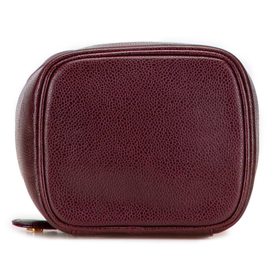 Chanel CC Caviar Vanity Bag Rouge