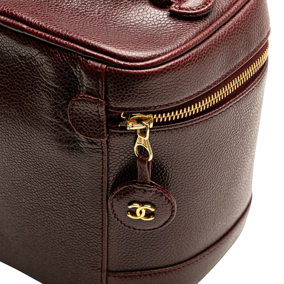 Chanel CC Caviar Vanity Bag Rouge
