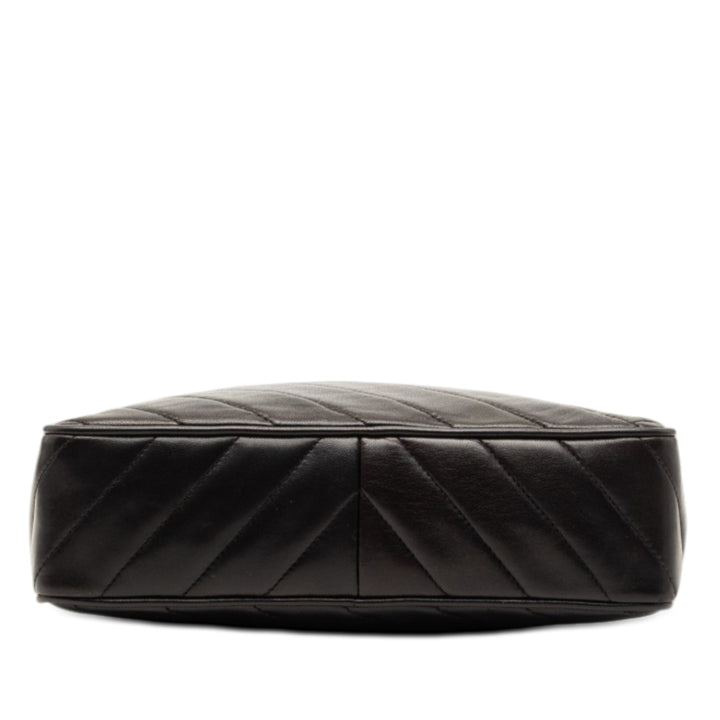 Chanel CC Diagonal Matelassé Cuir d’agneau Pompon Sac caméra