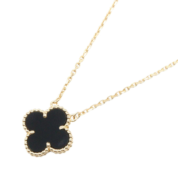 van cleef et arpels 18K et Onyx Vintage Alhambra Pendant Collier