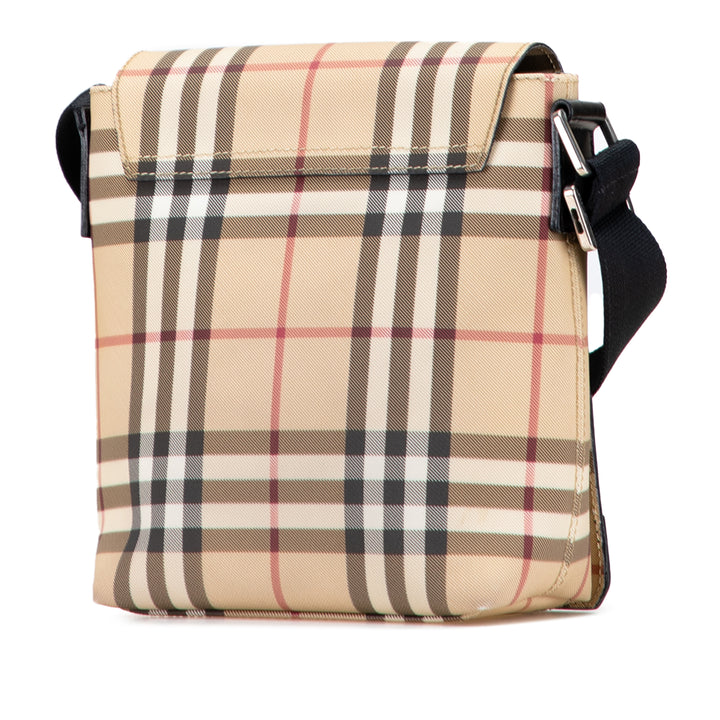 Burberry Sac bandoulière House Check à rabat Marron – vue 2 – GABY PARIS