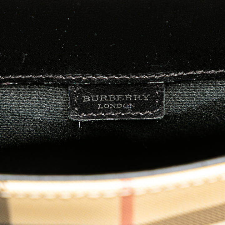 Burberry Sac bandoulière House Check à rabat Marron – vue 5 – GABY PARIS