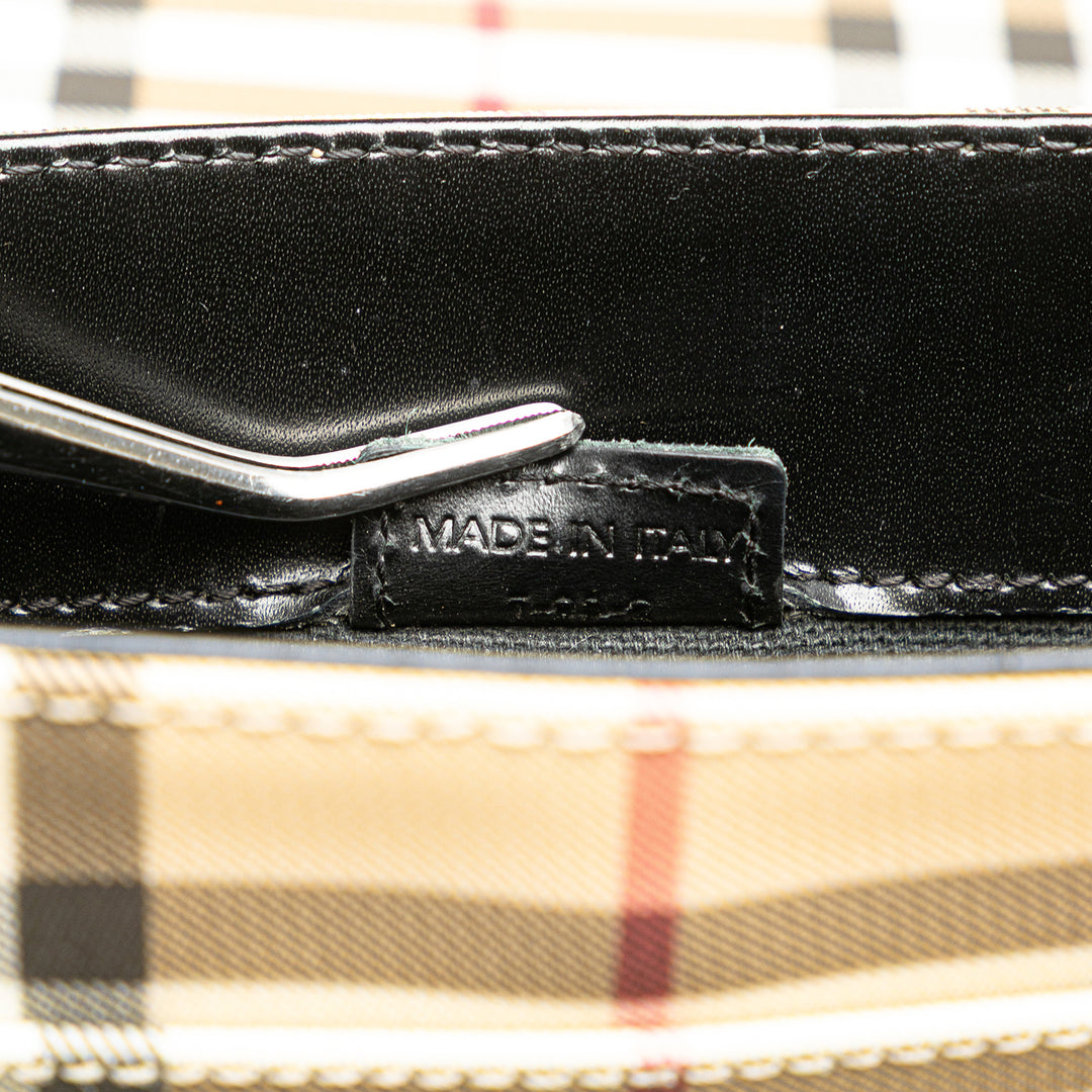 Burberry Sac bandoulière House Check à rabat Marron – vue 6 – GABY PARIS