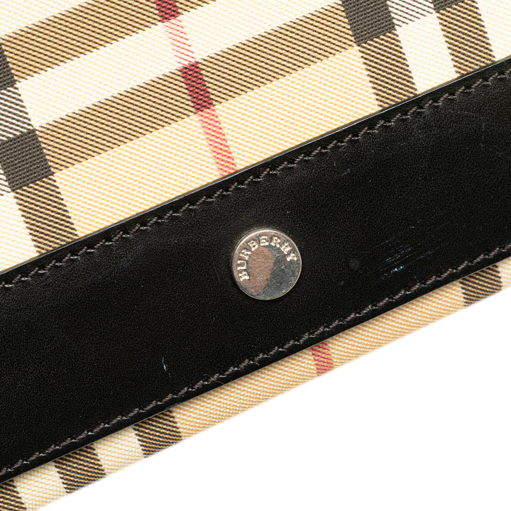 Burberry Sac bandoulière House Check à rabat Marron – vue 7 – GABY PARIS