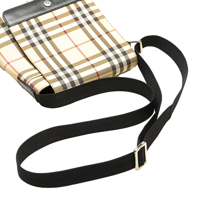Burberry Sac bandoulière House Check à rabat Marron – vue 9 – GABY PARIS