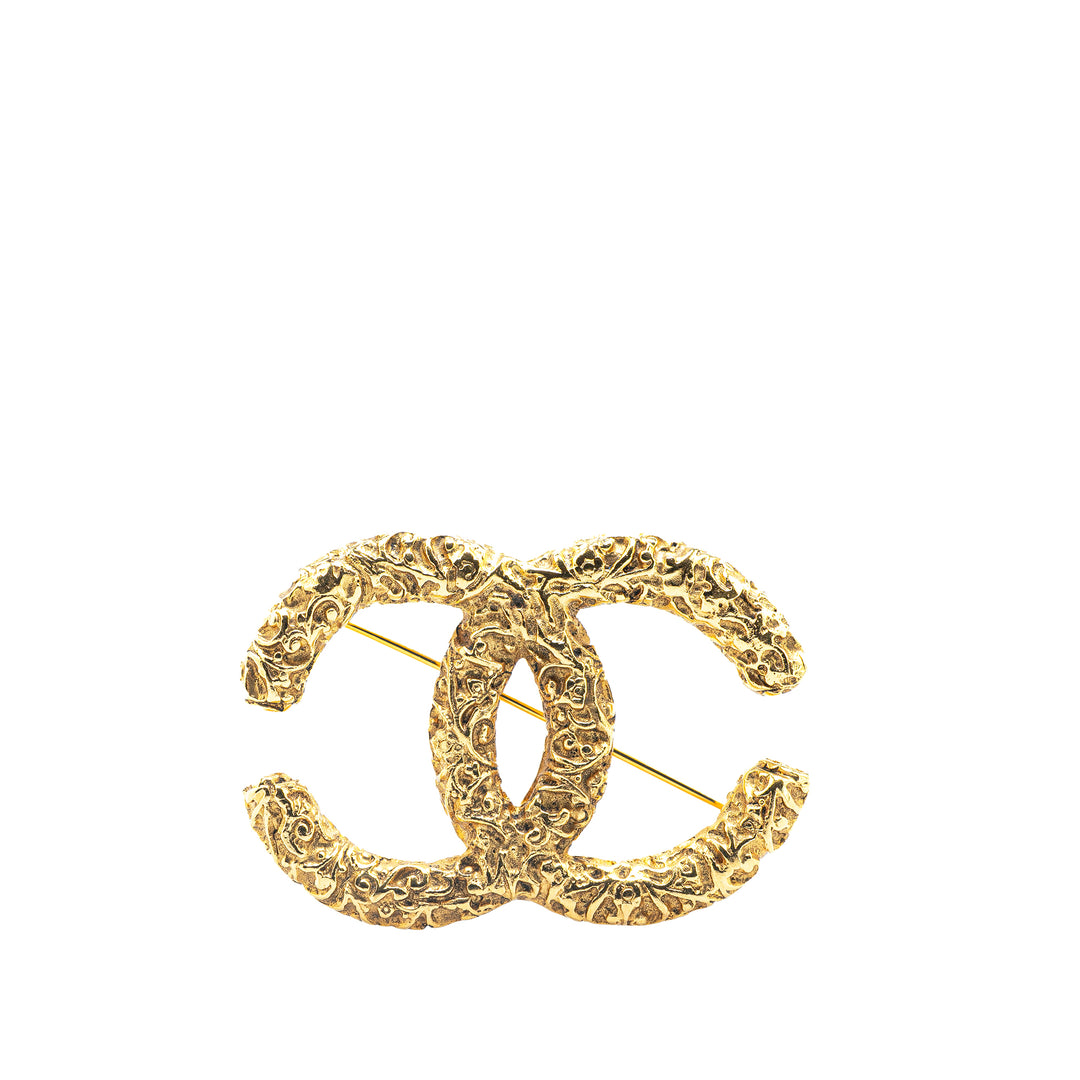 Gold Plated CC Brooch Gold - Gaby Paris