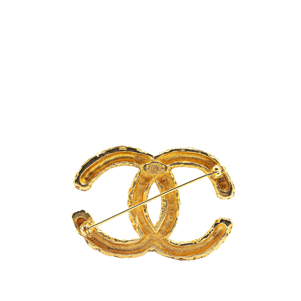 Gold Plated CC Brooch Gold - Gaby Paris