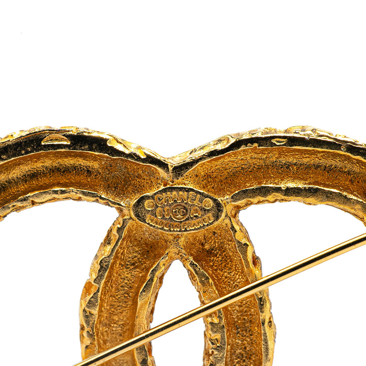 Gold Plated CC Brooch Gold - Gaby Paris