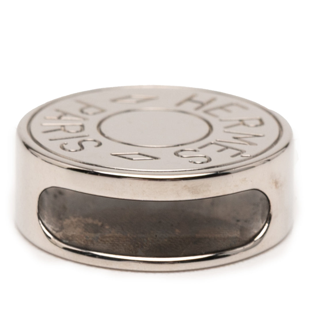 Hermès Palladium Plated Clou De Selle Foulard Bague Argenté – GABY PARIS Authentique