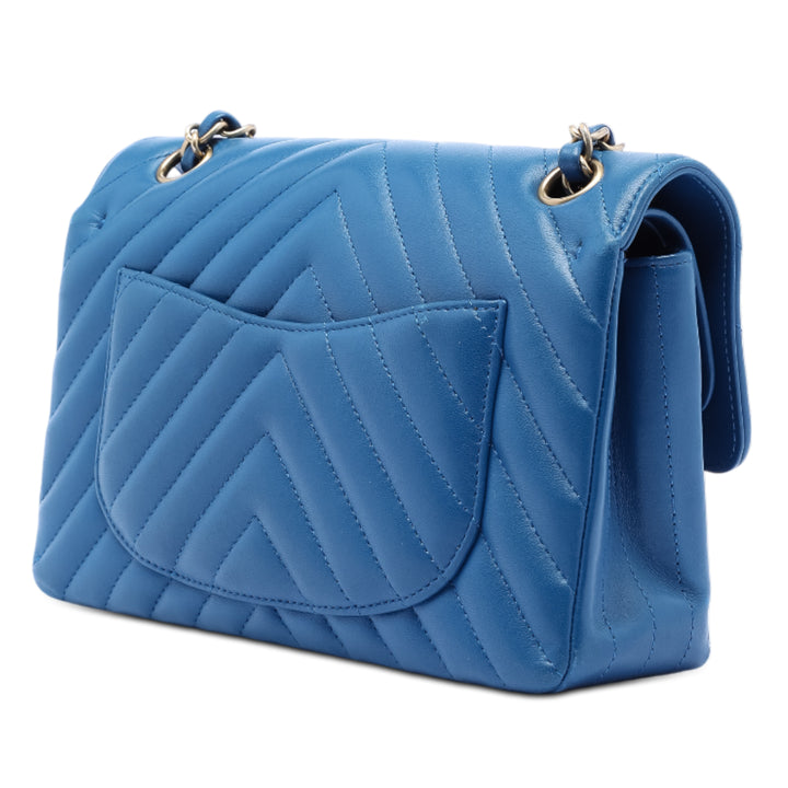 Chanel Small Classic Chevron Cuir d’agneau Double rabat