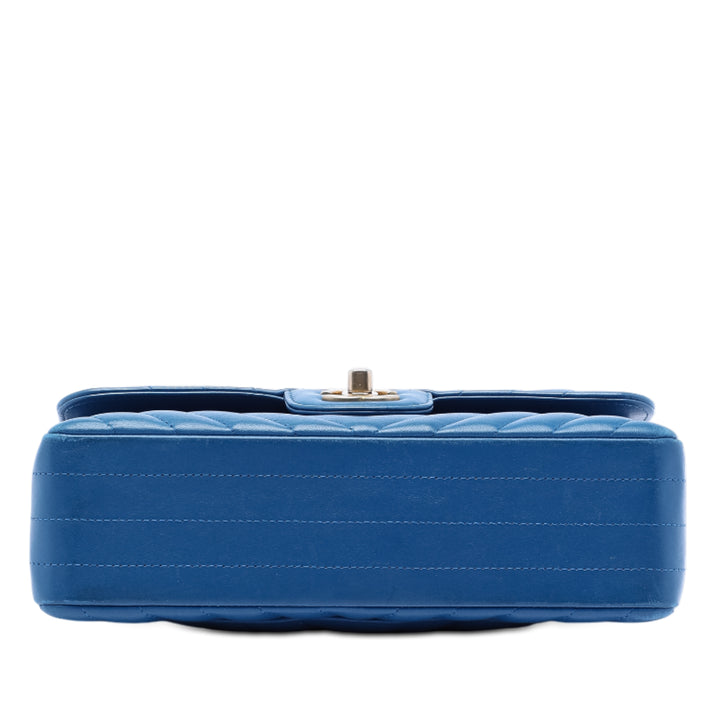 Chanel Small Classic Chevron Cuir d’agneau Double rabat