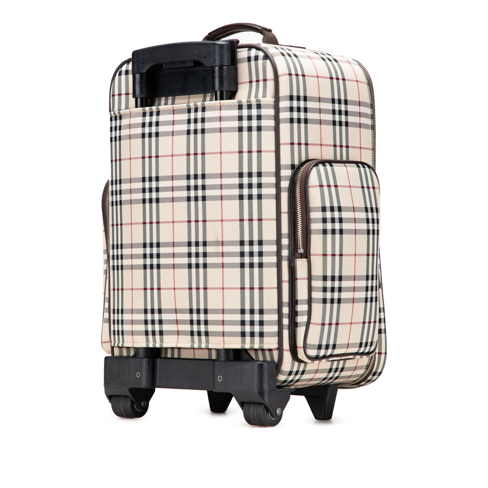 House Check Canvas Luggage Brown - Gaby Paris