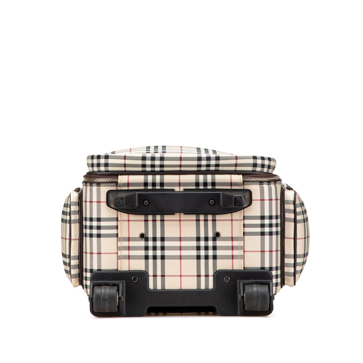 House Check Canvas Luggage Brown - Gaby Paris