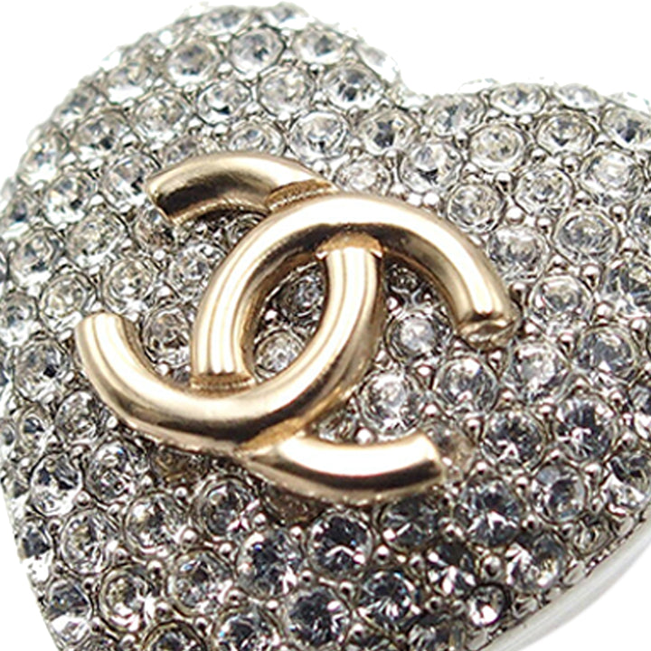 Chanel plaqué Cristal CC Heart Bague