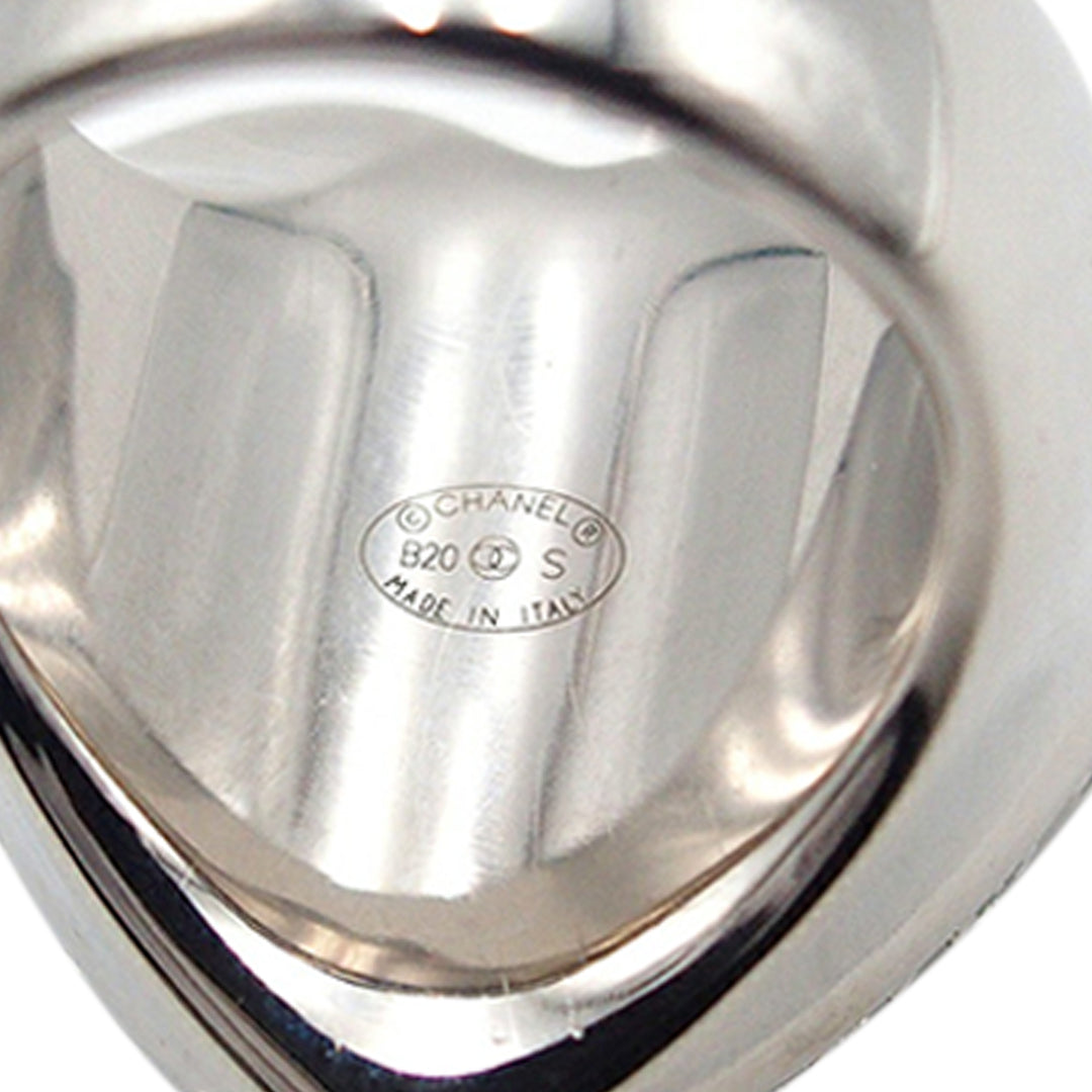 Chanel plaqué Cristal CC Heart Bague