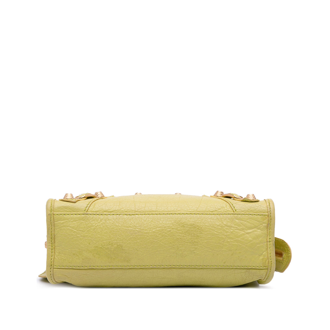 Mini Lambskin Motocross City Giant 21 Satchel Yellow - Gaby Paris