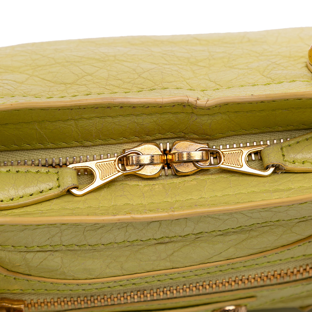 Mini Lambskin Motocross City Giant 21 Satchel Yellow - Gaby Paris