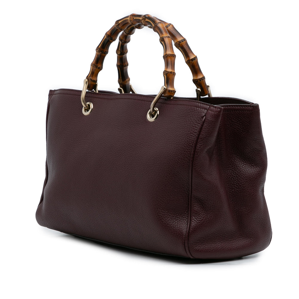 Gucci Medium Cuir de veau Bamboo Shopper Sac cartable Rouge – GABY PARIS Authentique