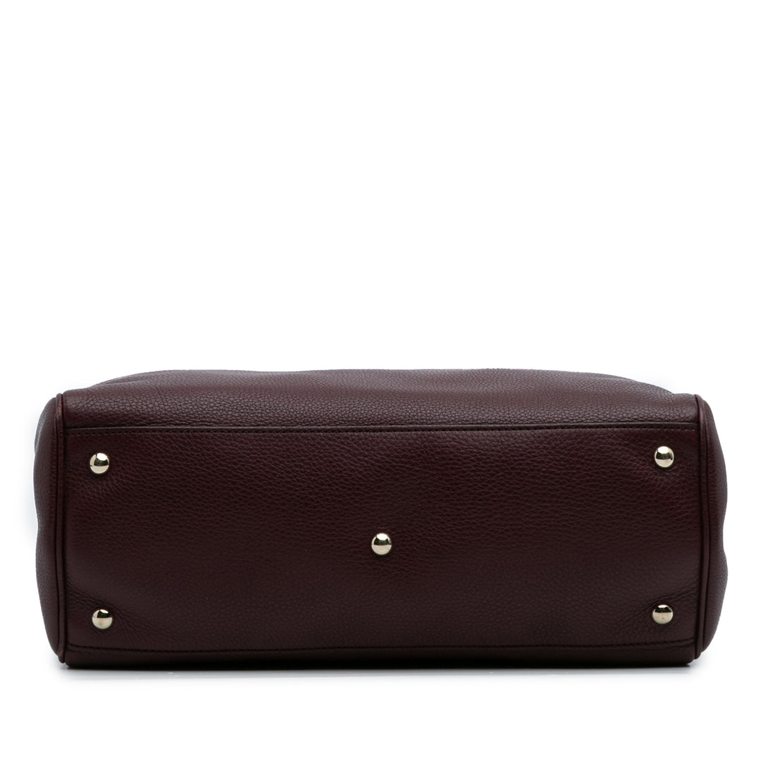 Gucci Medium Cuir de veau Bamboo Shopper Sac cartable Rouge – GABY PARIS Authentique