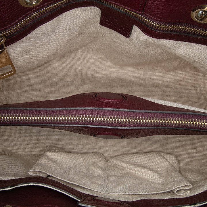 Gucci Medium Cuir de veau Bamboo Shopper Sac cartable Rouge – GABY PARIS Authentique