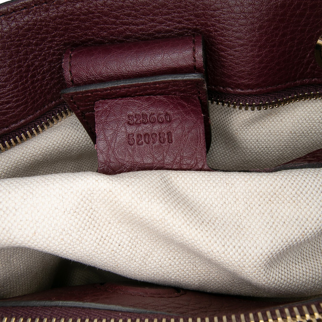 Gucci Medium Cuir de veau Bamboo Shopper Sac cartable Rouge – GABY PARIS Authentique