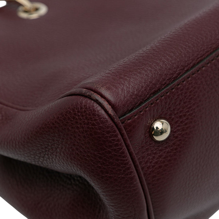 Gucci Medium Cuir de veau Bamboo Shopper Sac cartable Rouge – GABY PARIS Authentique