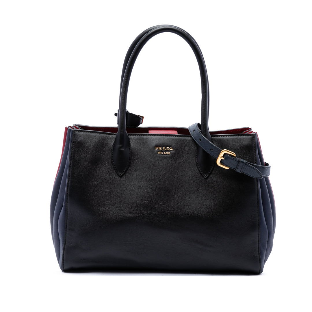 Prada City Veau Bibliotheque Sac Noir – vue principale – GABY PARIS