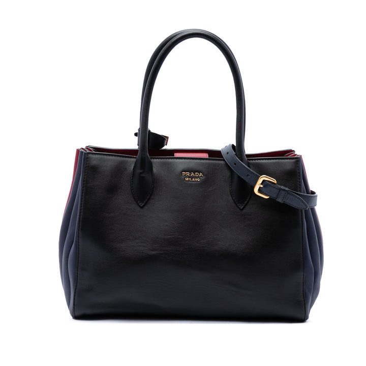 Prada City Veau Bibliotheque Sac Noir – vue principale – GABY PARIS