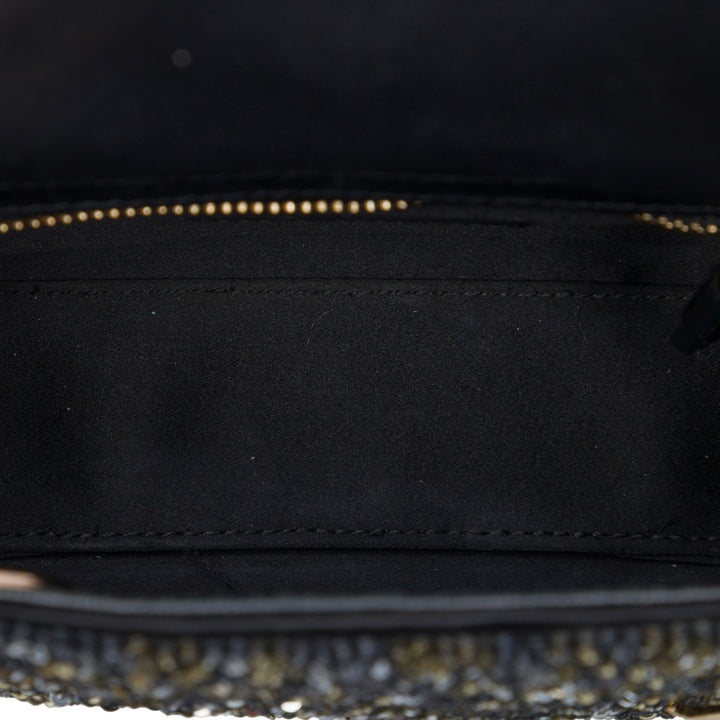 Dior Sequins Orné Lady Dior Mini Noir – vue 4 – GABY PARIS