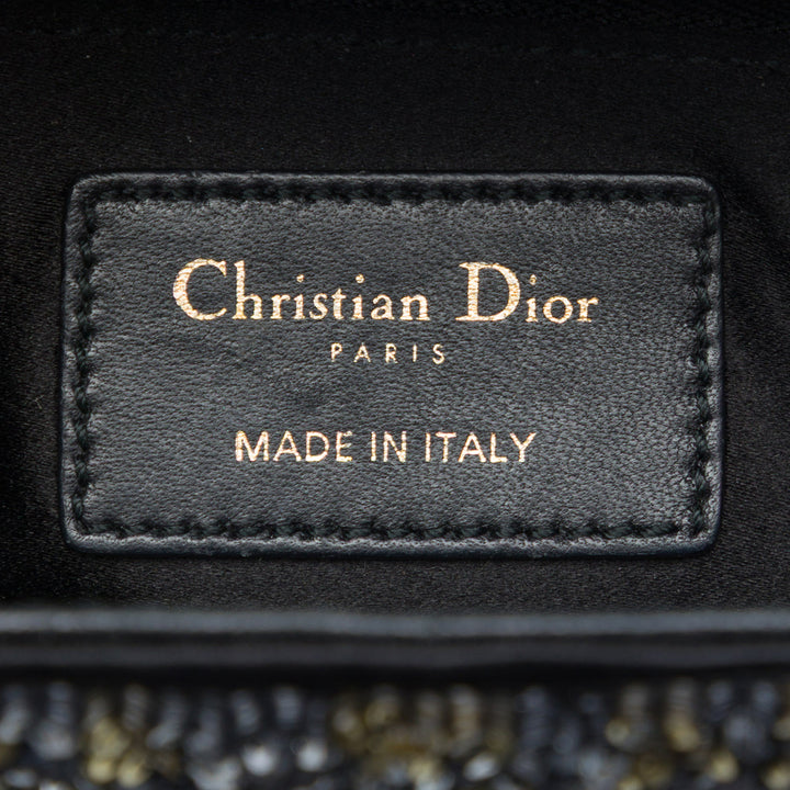 Dior Sequins Orné Lady Dior Mini Noir – vue 5 – GABY PARIS