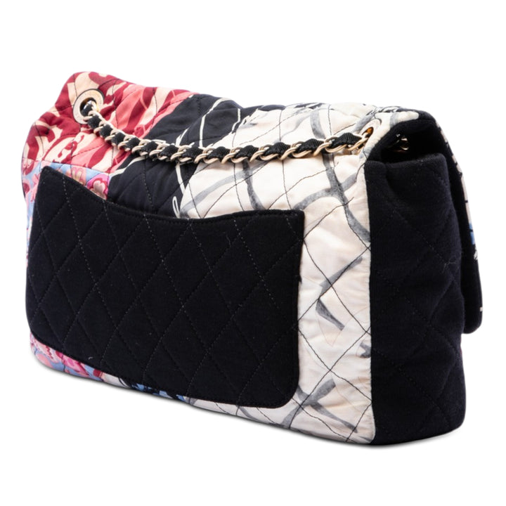 Imprimé et Jersey Patchwork Rabat simple Jumbo Noir