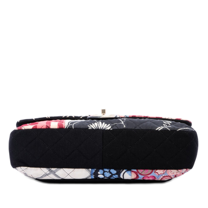 Imprimé et Jersey Patchwork Rabat simple Jumbo Noir