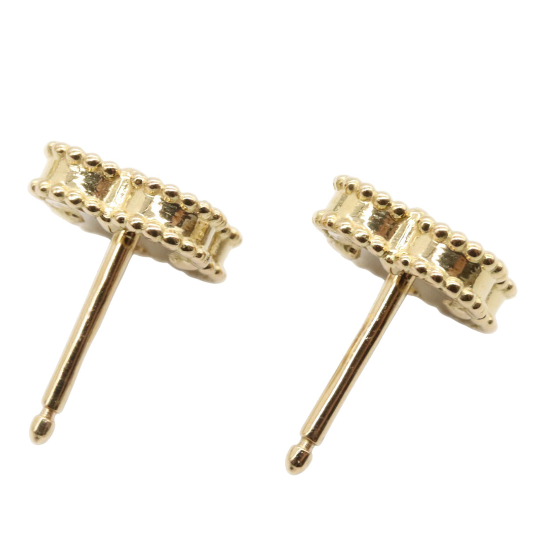 18K Yellow Gold and Onyx Sweet Alhambra Earrings Gold - Gaby Paris