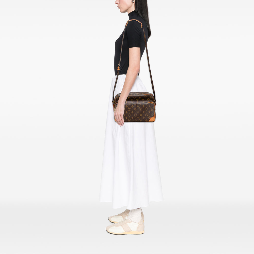 Monogram Nil Crossbody Brown - Gaby Paris