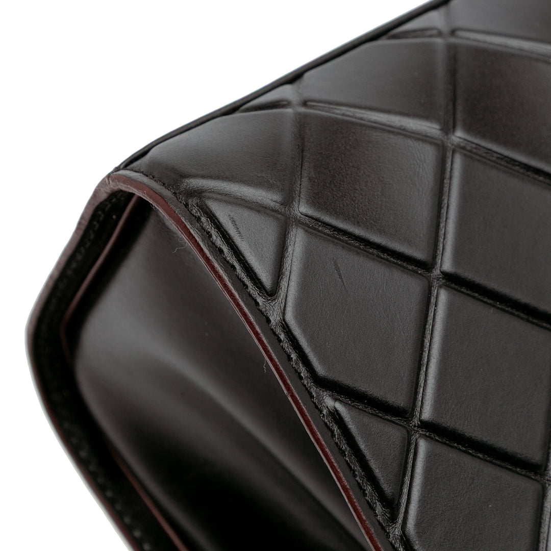 CC Quilted Calfskin Front Pocket Shopping Tote Black - Gaby Paris