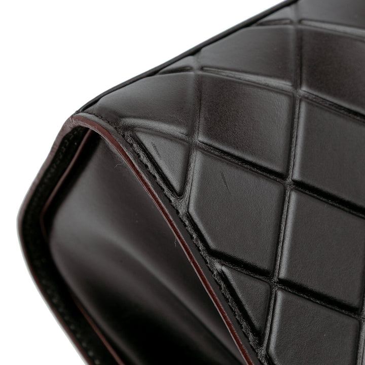 CC Quilted Calfskin Front Pocket Shopping Tote Black - Gaby Paris