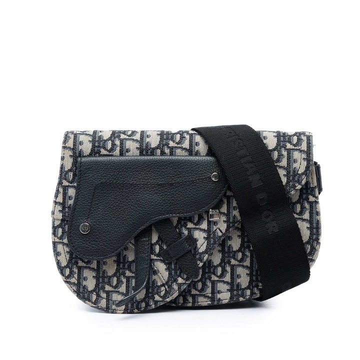 Dior Saddle Sac Messenger Oblique Bleu