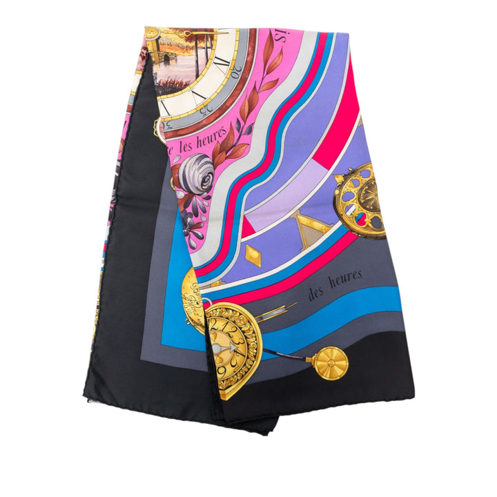 La Ronde des Heures Foulard 90 Noir