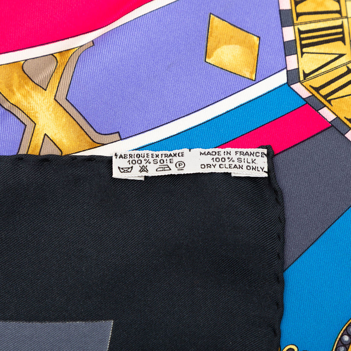 La Ronde des Heures Foulard 90 Noir