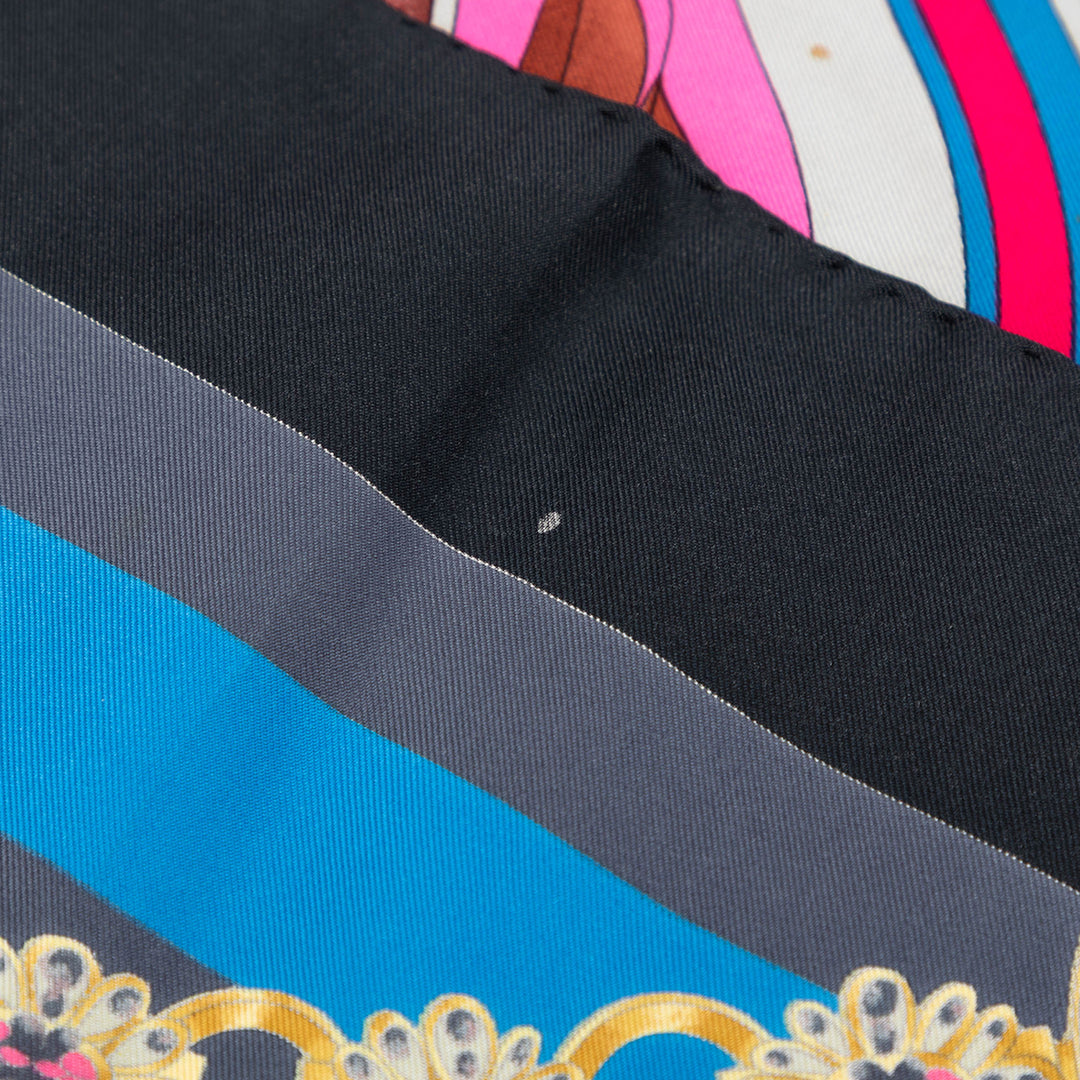 La Ronde des Heures Foulard 90 Noir