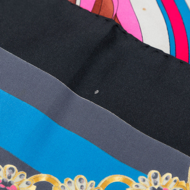 La Ronde des Heures Foulard 90 Noir