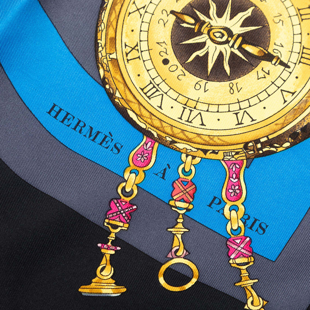 La Ronde des Heures Foulard 90 Noir