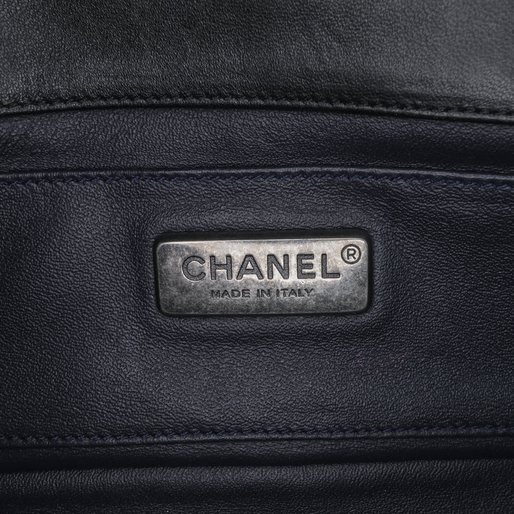 Chanel Shearling East West Boy Flap Noir
