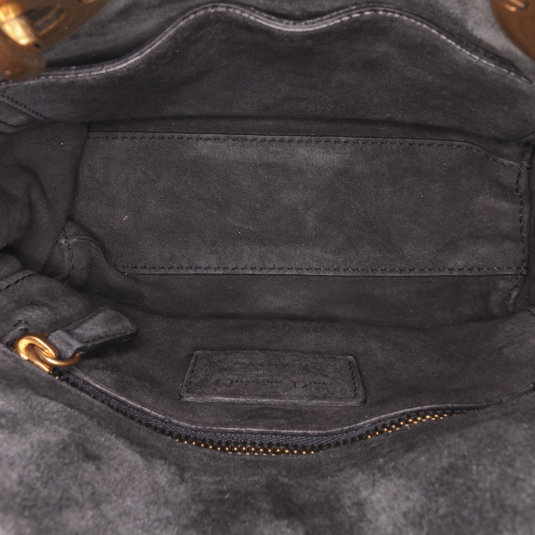 Mini Denim Cannage Studded Supple Lady Dior Blue - Gaby Paris