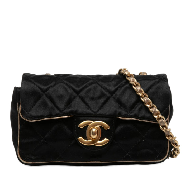 Chanel Matelassé à rabat Extra Mini Noir – vue principale – GABY PARIS