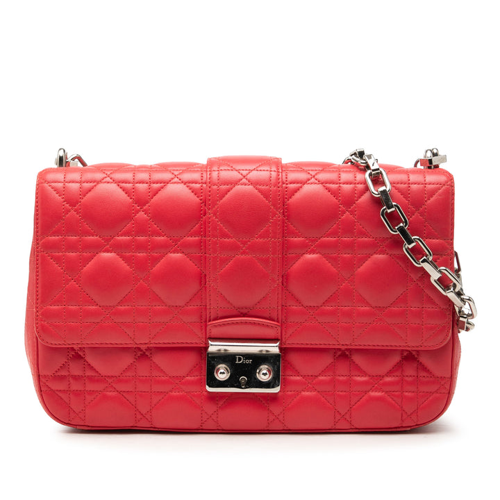 Dior Medium Cuir d’agneau Cannage Miss Dior à rabat