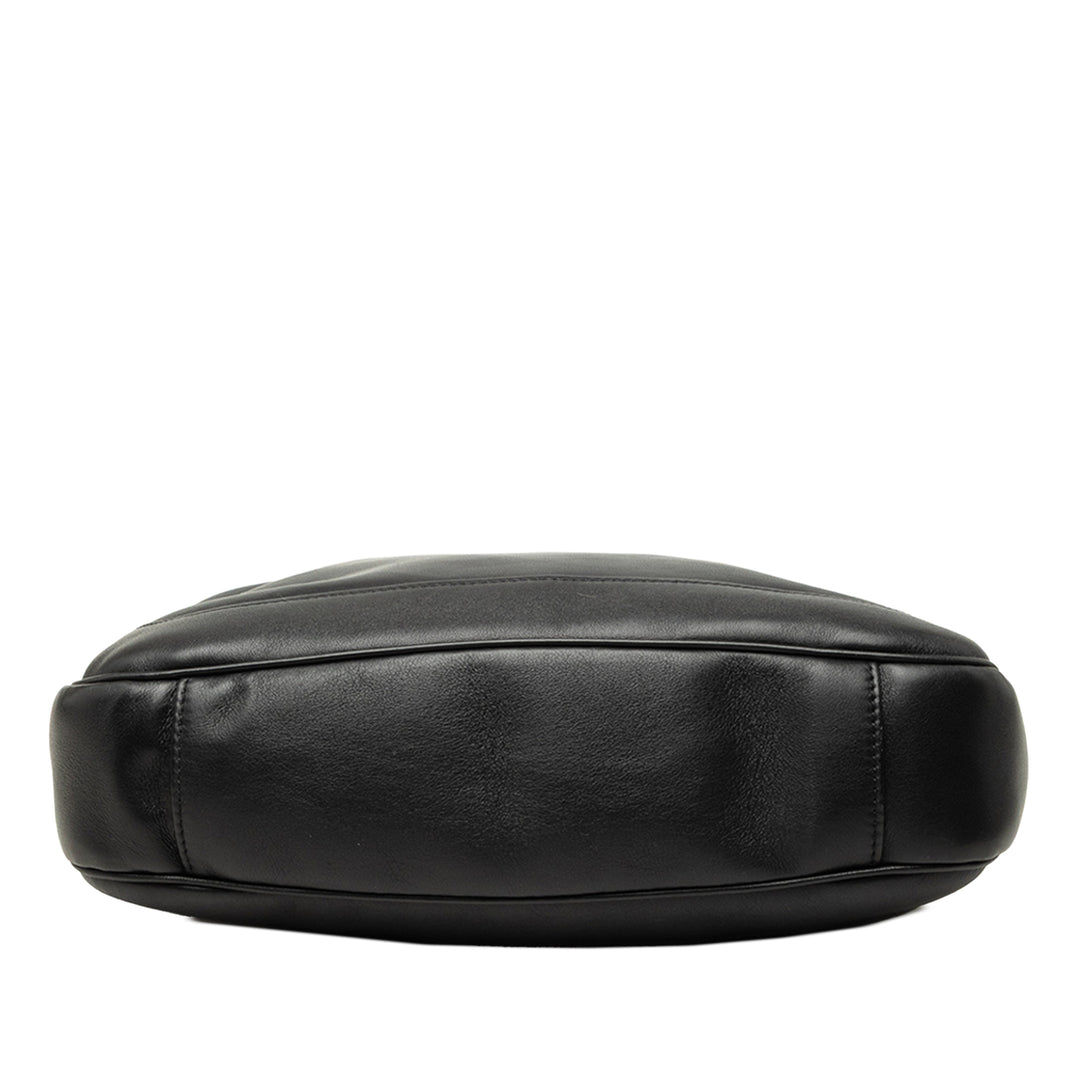 Bamboo Web Sac Cuir de veau Noir